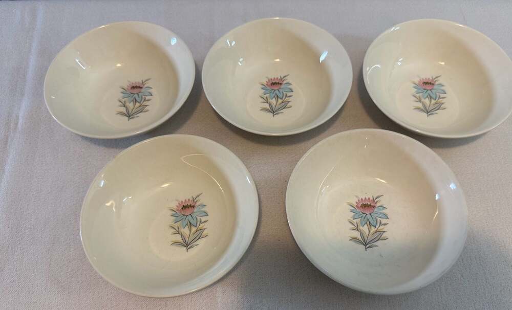 Vintage Steubenville Fairlane Ceramic Dessert/berry Bowls Set of 5